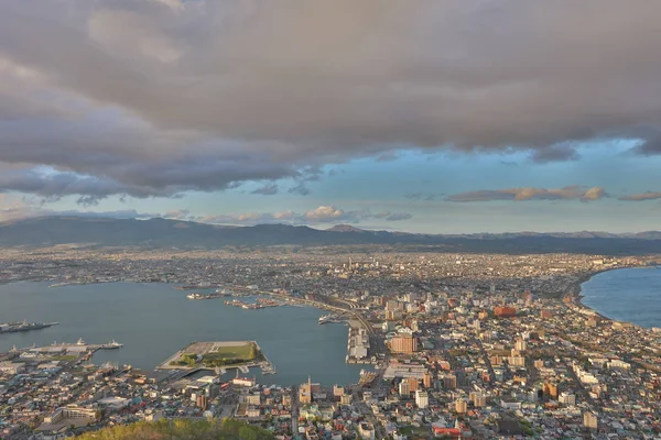 Vista da paisagem urbana de Hakodate, Hokkaido, Japão — Fotografia de Stock