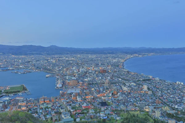 Widok w Hakodate, Japan z Mt Hakodate . — Zdjęcie stockowe