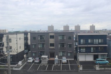 Tren penceresinden Sapporo Hakodate görünümünü