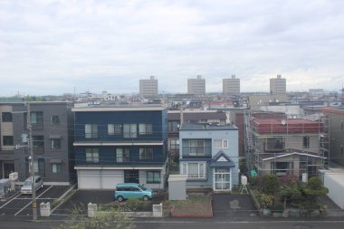 Tren penceresinden Sapporo Hakodate görünümünü