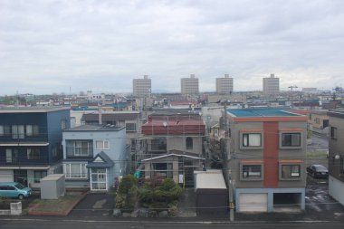 Tren penceresinden Sapporo Hakodate görünümünü