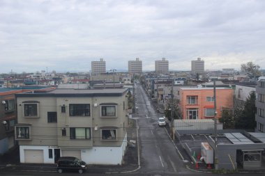 Tren penceresinden Sapporo Hakodate görünümünü