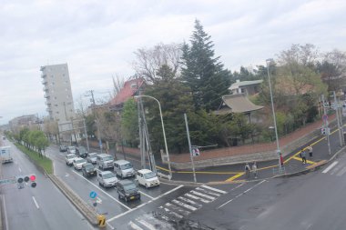 Tren penceresinden Sapporo Hakodate görünümünü