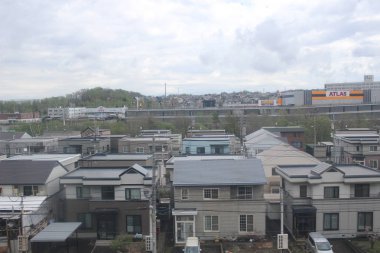 Tren penceresinden Sapporo Hakodate görünümünü