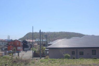 Tren penceresinden Sapporo Hakodate görünümünü