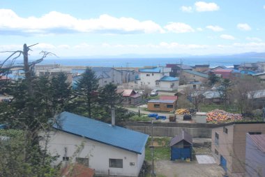 Tren penceresinden Sapporo Hakodate görünümünü