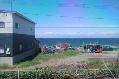 Tren penceresinden Sapporo Hakodate görünümünü