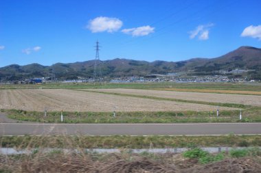 Tren penceresinden Sapporo Hakodate görünümünü