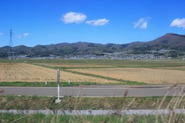 Tren penceresinden Sapporo Hakodate görünümünü
