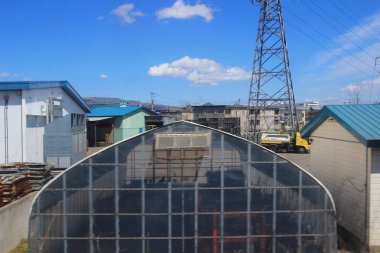 Tren penceresinden Sapporo Hakodate görünümünü