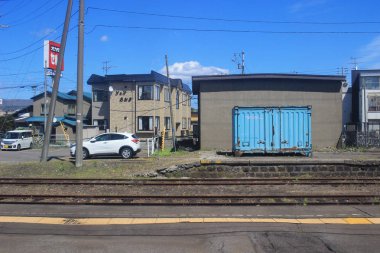 Tren penceresinden Sapporo Hakodate görünümünü