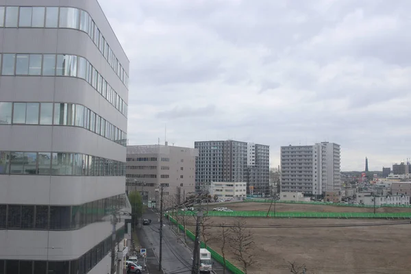 Vista della finestra del treno da Sapporo a Hakodate — Foto Stock