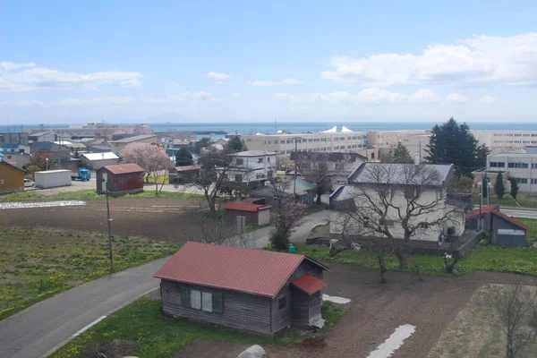 Vue de la fenêtre du train de Sapporo à Hakodate — Photo