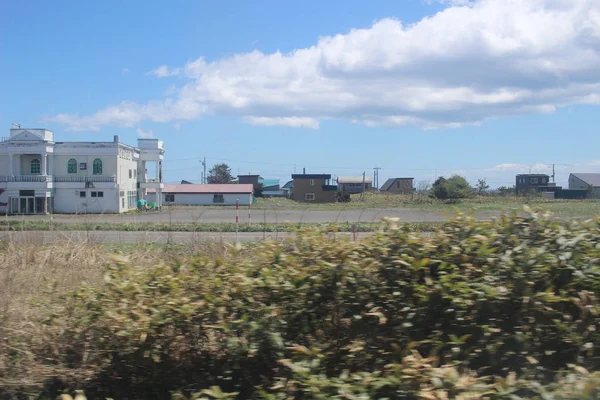 Vue de la fenêtre du train de Sapporo à Hakodate — Photo