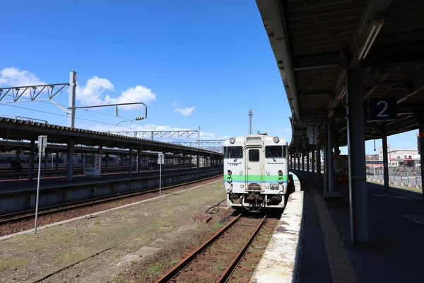 Rrailway stanice na Hakodate hlavní trať v Hakodate — Stock fotografie