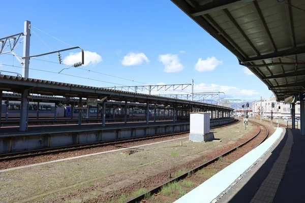 Rrailway station på Hakodate stambanan i Hakodate — Stockfoto