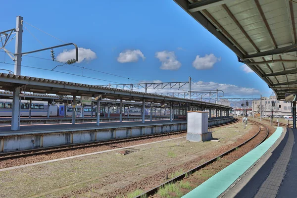 Rrailway állomás a Hakodate Main Line Hakodate — Stock Fotó