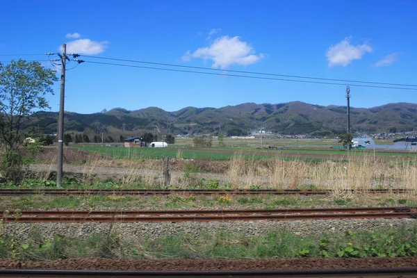 札幌から函館までの車窓の景色 — ストック写真