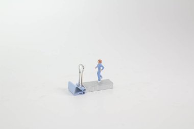 spor salonunda makinesinde küçük rakam 