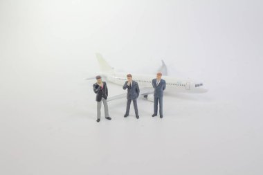 uçak önce iş adam stand