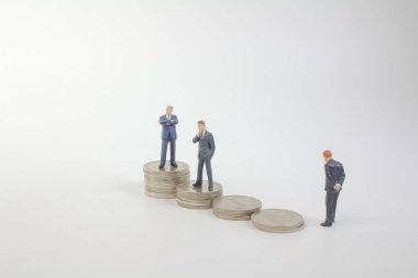 Mini iş şekil stand sikkeler üzerinde 