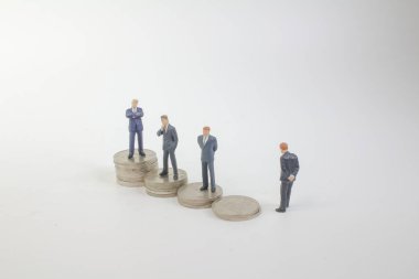 Mini iş şekil stand sikkeler üzerinde 