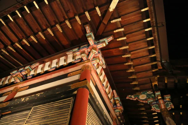 Detalhe Telhado Templo Japonês Muito Complexo — Fotografia de Stock