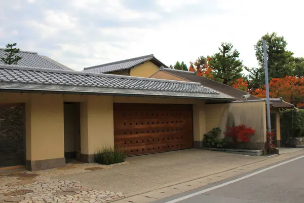 Una Vista Sulla Strada Del Quartiere Sagatenryuji — Foto Stock