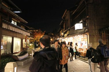 Gojo-zaka alan Kyoto, semt pazarı, Gojo-zaka Kiyomizu Tapınağı, Japonya doğru sonu