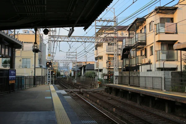Uma Estação Ferroviária Kyoto Japão — Fotografia de Stock
