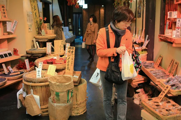 Nishikikoji Dori Marknaden Nishiki Gränd — Stockfoto