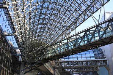 kyoto istasyonu modern bir koridor