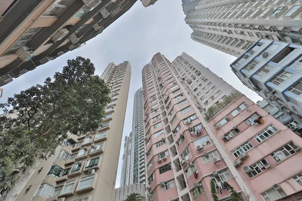 Woonwijk op mid niveau hong kong — Stockfoto