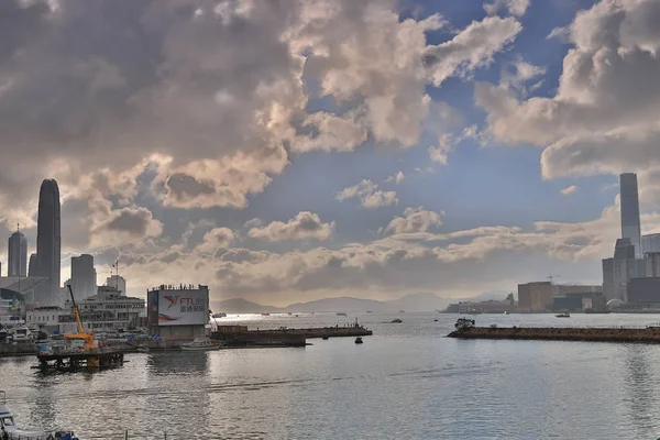 Ворота HK Skyline гавани Виктория — стоковое фото