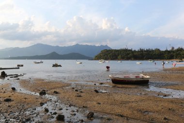 kıyı şeridi Ma üzerinde shan günbatımı