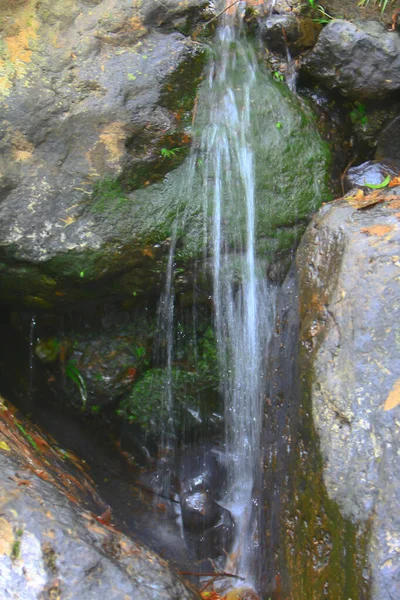 Vattenfallsnatur. Skönhet i naturen. Naturligt vattenfall. Resor i — Stockfoto