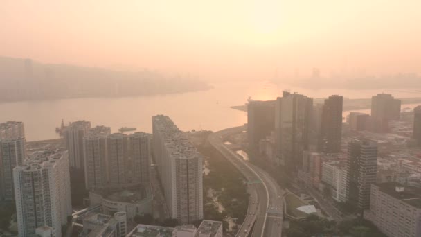 Vista Superior Carretera Desde Lam Tim Hong Kong Oct 2019 — Vídeo de stock