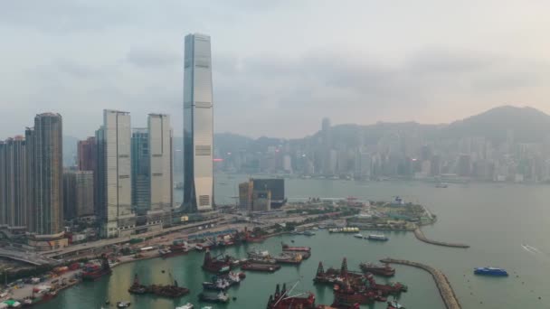 Top View High Way West Kowloon Hong Kong Οκτ 2019 — Αρχείο Βίντεο