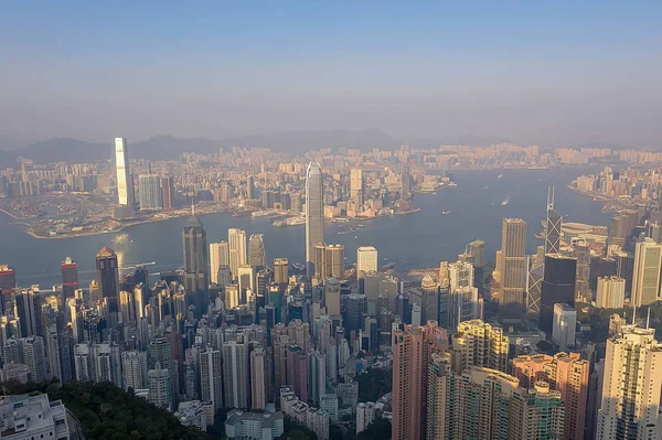 09 Οκτ 2019 Victoria Harbour, The Peak Hong Kong Skyline Citysc — Φωτογραφία Αρχείου