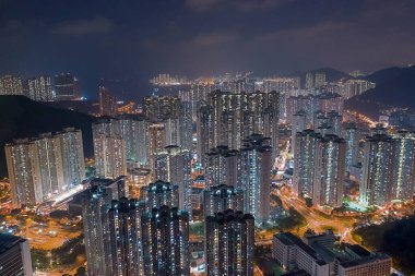 11 Kasım 2019 Tseung Kwan O, Hong Kong Hang Hau bölgesi.