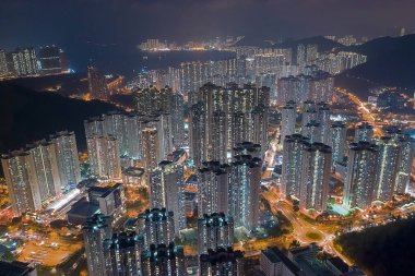 11 Kasım 2019 Tseung Kwan O, Hong Kong Hang Hau bölgesi.