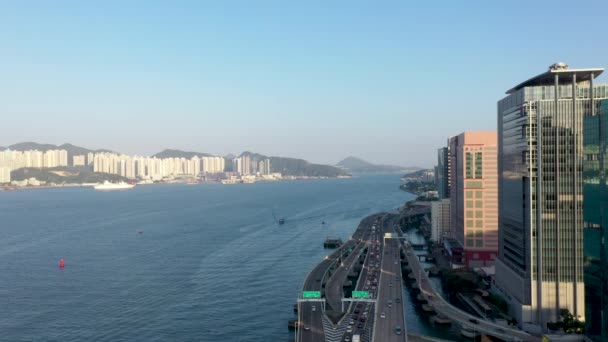 Coastline Victoria Harbour Nov 2019 — 图库视频影像