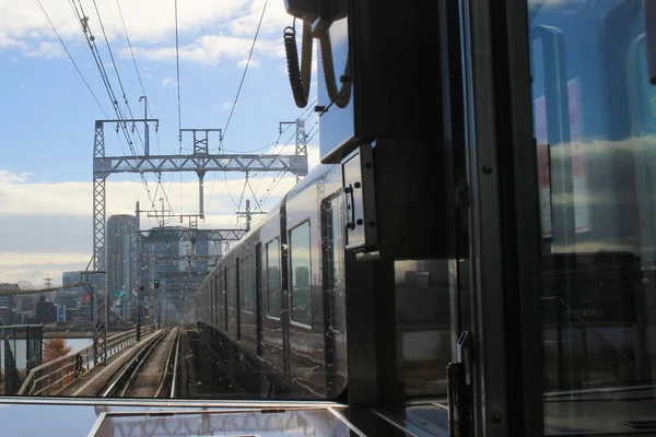 Interno del Giappone treno controller di fronte — Foto Stock