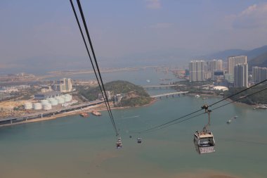 23 Kasım 2019 Ngong Ping teleferiği Chek Kap Kok havaalanı, ba