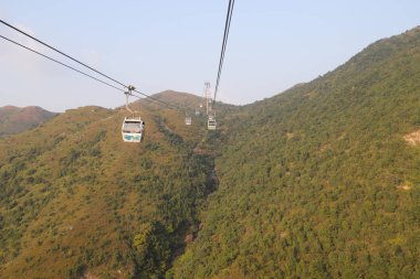 23 Kasım 2019 Ngong Ping Kablo Araba, gündüz vakti Hong Kong
