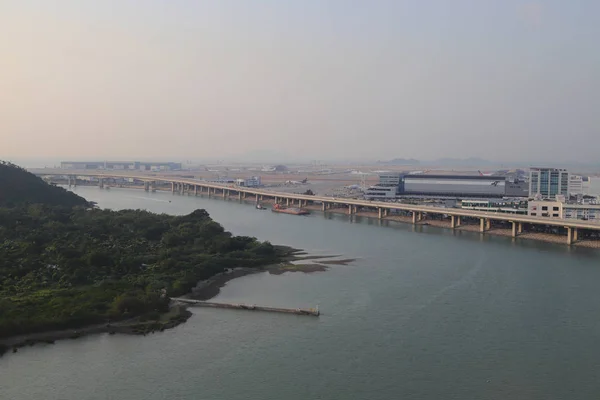 23 Lis 2019 widok z Hongkongu Zhuhai Makau Bridge — Zdjęcie stockowe