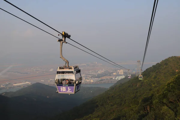 23 nov. 2019 Téléphérique Ngong Ping, Hong Kong, heure locale — Photo