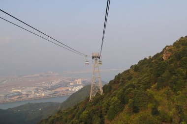 23 Kasım 2019 Ngong Ping Kablo Araba, gündüz vakti Hong Kong