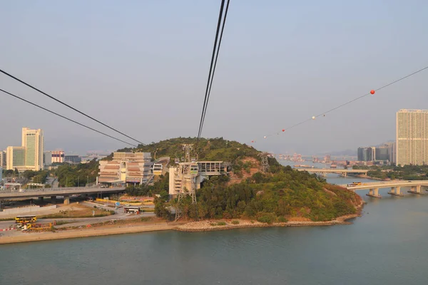 Ngong ping 360 Seilbahn auf der Insel Lantau, Hongkong. 23 November 201 — Stockfoto