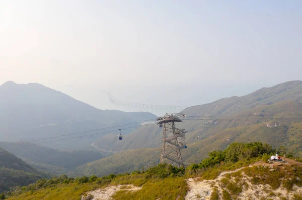 23 Nov 2019 Ngong Ping 360 teleférico sobre la isla de Lantau en Hong — Foto de Stock